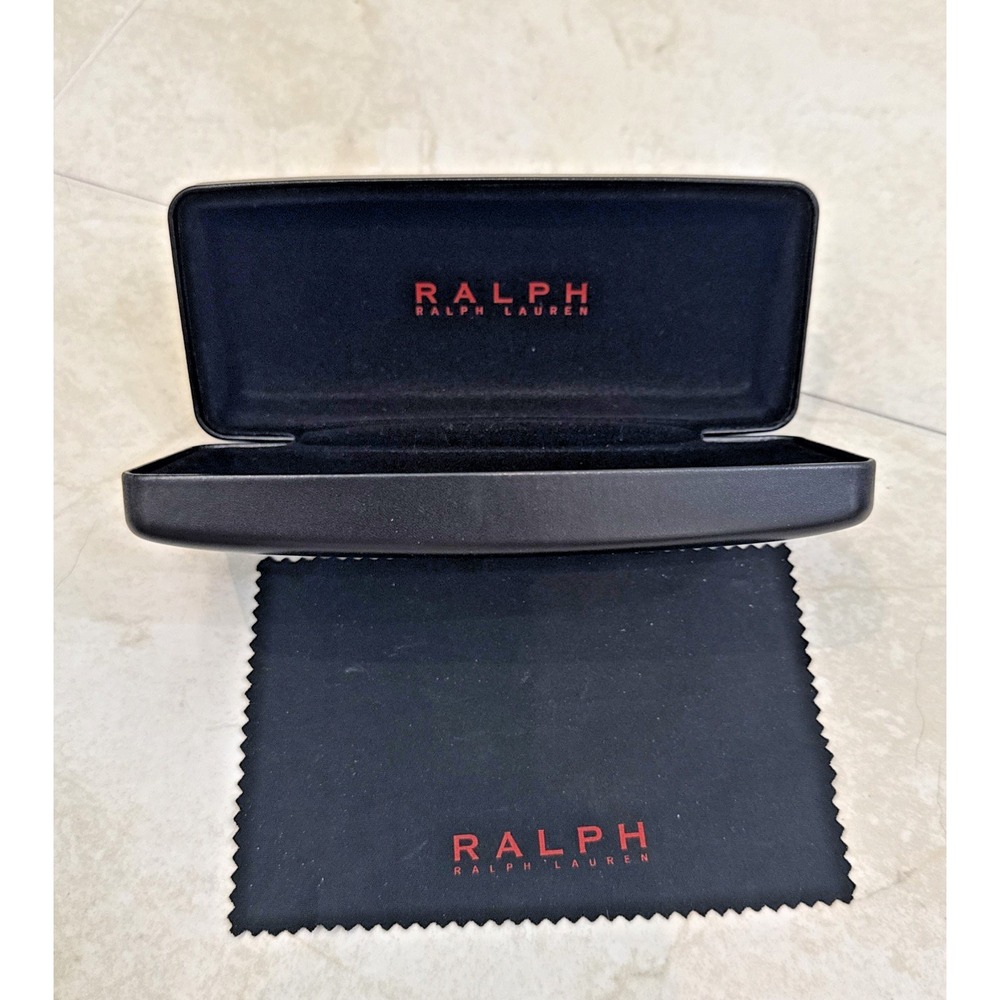 RALPH RALPH LAUREN EYEGLASSES SUNGLASSES HARD CASE BLACK & Cloth
